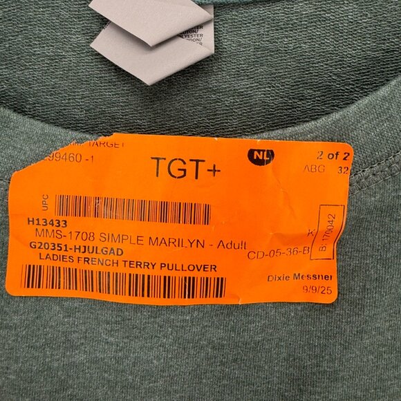 Marilyn Monroe Dog Portrait Lightweight French Terry Wide Neck Graphic Shirt - Picture 4 of 13